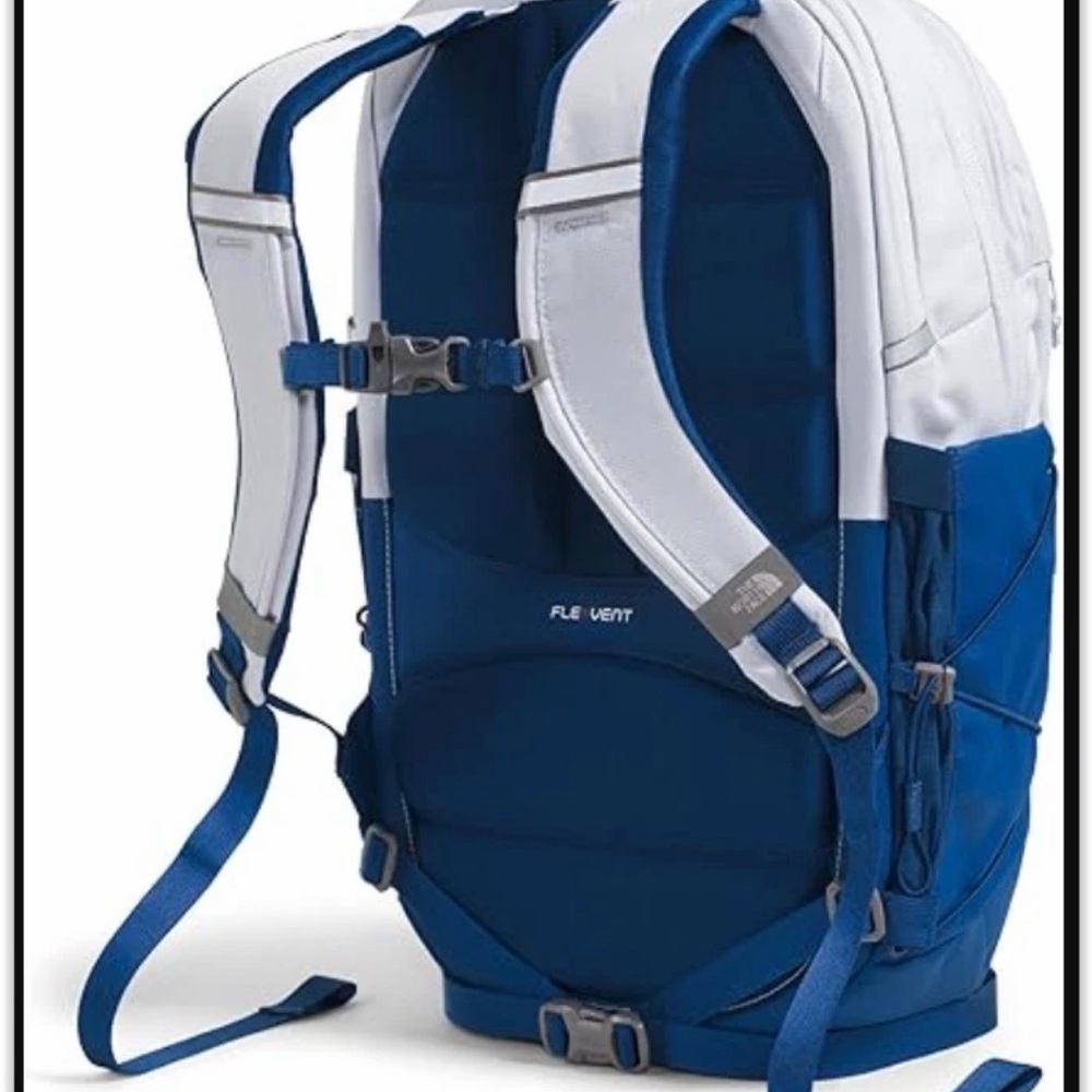 The North Face Women's BOREALIS Blue and White Backpack NEW!! - Picture 3 of 14